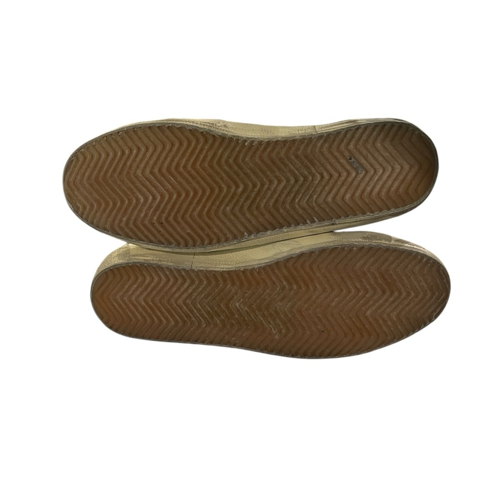 Golden Goose White Leather Sneakers with Gray Star and Tan Heel - Picture 6 of 7